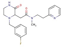 2-[1-(3-fluorobenzyl)-3-oxo-2-piperazinyl]-N-methyl-N-[2-(2-pyridinyl)ethyl]acetamide