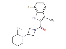 7-fluoro-3-methyl-2-{[3-(2-methylpiperidin-1-yl)azetidin-1-yl]carbonyl}-1H-indole