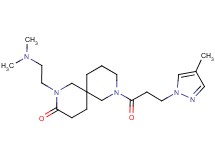 2-[2-(dimethylamino)ethyl]-8-[3-(4-methyl-1H-pyrazol-1-yl)propanoyl]-2,8-diazaspiro[5.5]undecan-3-one