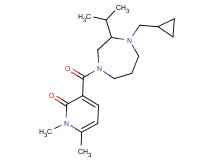 3-{[4-(cyclopropylmethyl)-3-isopropyl-1,4-diazepan-1-yl]carbonyl}-1,6-dimethyl-2(1H)-pyridinone