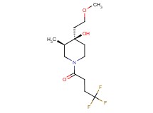 (3R*,4R*)-4-(2-methoxyethyl)-3-methyl-1-(4,4,4-trifluorobutanoyl)-4-piperidinol