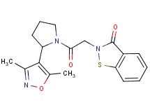 2-{2-[2-(3,5-dimethylisoxazol-4-yl)pyrrolidin-1-yl]-2-oxoethyl}-1,2-benzisothiazol-3(2H)-one