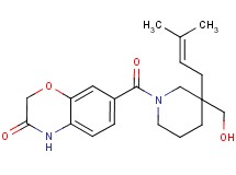 7-{[3-(hydroxymethyl)-3-(3-methyl-2-buten-1-yl)-1-piperidinyl]carbonyl}-2H-1,4-benzoxazin-3(4H)-one