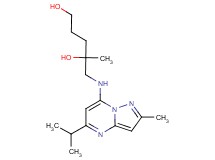 5-[(5-isopropyl-2-methylpyrazolo[1,5-a]pyrimidin-7-yl)amino]-4-methyl-1,4-pentanediol