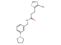 3-(4-methyl-1,3-thiazol-5-yl)-N-(3-pyrrolidin-1-ylbenzyl)propanamide