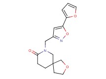 7-{[5-(2-furyl)isoxazol-3-yl]methyl}-2-oxa-7-azaspiro[4.5]decan-8-one