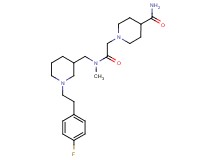 1-{2-[({1-[2-(4-fluorophenyl)ethyl]-3-piperidinyl}methyl)(methyl)amino]-2-oxoethyl}-4-piperidinecarboxamide