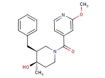 (3S*,4R*)-3-benzyl-1-(2-methoxyisonicotinoyl)-4-methyl-4-piperidinol