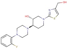 (3R*,4R*)-4-[4-(2-fluorophenyl)-1-piperazinyl]-1-[4-(hydroxymethyl)-1,3-thiazol-2-yl]-3-piperidinol