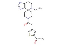 1-{4-[2-(5-ethyl-1,5,6,7-tetrahydro-1'H-spiro[imidazo[4,5-c]pyridine-4,4'-piperidin]-1'-yl)-2-oxoethyl]-2-thienyl}ethanone
