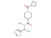 1-(cyclobutylcarbonyl)-N-methyl-N-[1-(1,3-thiazol-5-yl)ethyl]-4-piperidinecarboxamide