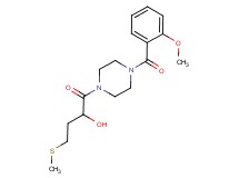 1-[4-(2-methoxybenzoyl)-1-piperazinyl]-4-(methylthio)-1-oxo-2-butanol