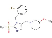 1-{[1-(2-fluorobenzyl)-2-(methylsulfonyl)-1H-imidazol-5-yl]methyl}-3-methoxypiperidine
