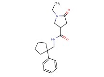 1-ethyl-5-oxo-N-[(1-phenylcyclopentyl)methyl]-3-pyrrolidinecarboxamide