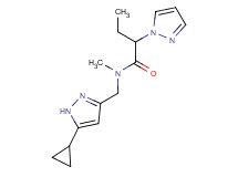 N-[(5-cyclopropyl-1H-pyrazol-3-yl)methyl]-N-methyl-2-(1H-pyrazol-1-yl)butanamide
