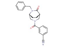 3-{[(1S*,5R*)-6-benzyl-7-oxo-3,6-diazabicyclo[3.2.2]non-3-yl]carbonyl}benzonitrile
