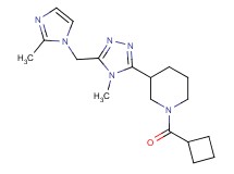 1-(cyclobutylcarbonyl)-3-{4-methyl-5-[(2-methyl-1H-imidazol-1-yl)methyl]-4H-1,2,4-triazol-3-yl}piperidine