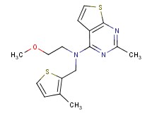 N-(2-methoxyethyl)-2-methyl-N-[(3-methyl-2-thienyl)methyl]thieno[2,3-d]pyrimidin-4-amine