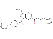 1-ethyl-3-[(4-phenyl-1-piperazinyl)carbonyl]-5-[4-(2-thienyl)butanoyl]-4,5,6,7-tetrahydro-1H-pyrazolo[4,3-c]pyridine