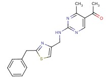1-(2-{[(2-benzyl-1,3-thiazol-4-yl)methyl]amino}-4-methylpyrimidin-5-yl)ethanone