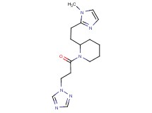 2-[2-(1-methyl-1H-imidazol-2-yl)ethyl]-1-[3-(1H-1,2,4-triazol-1-yl)propanoyl]piperidine