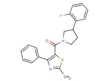 5-{[3-(2-fluorophenyl)-1-pyrrolidinyl]carbonyl}-2-methyl-4-phenyl-1,3-thiazole