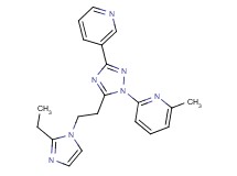 2-{5-[2-(2-ethyl-1H-imidazol-1-yl)ethyl]-3-pyridin-3-yl-1H-1,2,4-triazol-1-yl}-6-methylpyridine