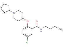 N-butyl-5-chloro-2-[(1-cyclopentyl-4-piperidinyl)oxy]benzamide