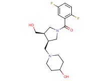 1-{[(3R*,4R*)-1-(2,5-difluorobenzoyl)-4-(hydroxymethyl)pyrrolidin-3-yl]methyl}piperidin-4-ol