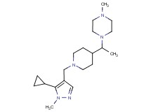1-(1-{1-[(5-cyclopropyl-1-methyl-1H-pyrazol-4-yl)methyl]-4-piperidinyl}ethyl)-4-methylpiperazine