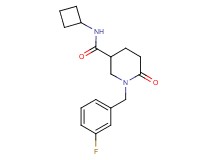 N-cyclobutyl-1-(3-fluorobenzyl)-6-oxo-3-piperidinecarboxamide