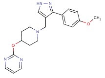 2-[(1-{[3-(4-methoxyphenyl)-1H-pyrazol-4-yl]methyl}piperidin-4-yl)oxy]pyrimidine