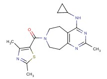 N-cyclopropyl-7-[(2,4-dimethyl-1,3-thiazol-5-yl)carbonyl]-2-methyl-6,7,8,9-tetrahydro-5H-pyrimido[4,5-d]azepin-4-amine
