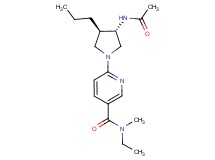 6-[(3S*,4R*)-3-(acetylamino)-4-propyl-1-pyrrolidinyl]-N-ethyl-N-methylnicotinamide
