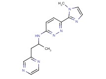 6-(1-methyl-1H-imidazol-2-yl)-N-(1-methyl-2-pyrazin-2-ylethyl)pyridazin-3-amine