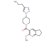 2-methoxy-3-{[4-(4-propyl-1H-1,2,3-triazol-1-yl)piperidin-1-yl]carbonyl}-6,7-dihydro-5H-cyclopenta[b]pyridine