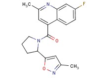 7-fluoro-2-methyl-4-{[2-(3-methyl-5-isoxazolyl)-1-pyrrolidinyl]carbonyl}quinoline