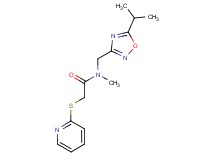 N-[(5-isopropyl-1,2,4-oxadiazol-3-yl)methyl]-N-methyl-2-(2-pyridinylthio)acetamide