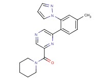 2-[4-methyl-2-(1H-pyrazol-1-yl)phenyl]-6-(piperidin-1-ylcarbonyl)pyrazine