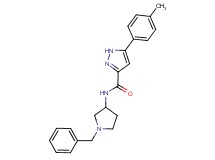 N-(1-benzyl-3-pyrrolidinyl)-5-(4-methylphenyl)-1H-pyrazole-3-carboxamide
