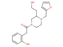 2-{2-[4-(2-furylmethyl)-3-(2-hydroxyethyl)piperazin-1-yl]-2-oxoethyl}phenol