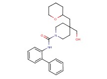 N-2-biphenylyl-4-(hydroxymethyl)-4-(tetrahydro-2H-pyran-2-ylmethyl)-1-piperidinecarboxamide