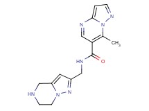 7-methyl-N-(4,5,6,7-tetrahydropyrazolo[1,5-a]pyrazin-2-ylmethyl)pyrazolo[1,5-a]pyrimidine-6-carboxamide