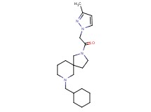 7-(cyclohexylmethyl)-2-[(3-methyl-1H-pyrazol-1-yl)acetyl]-2,7-diazaspiro[4.5]decane