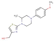 {2-[4-(4-methoxyphenyl)-2-methyl-1-piperazinyl]-1,3-thiazol-4-yl}methanol