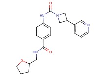 3-pyridin-3-yl-N-(4-{[(tetrahydrofuran-2-ylmethyl)amino]carbonyl}phenyl)azetidine-1-carboxamide