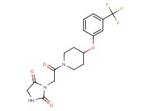 3-(2-oxo-2-{4-[3-(trifluoromethyl)phenoxy]-1-piperidinyl}ethyl)-2,4-imidazolidinedione