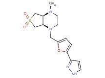(4aR*,7aS*)-1-methyl-4-{[5-(1H-pyrazol-3-yl)-2-furyl]methyl}octahydrothieno[3,4-b]pyrazine 6,6-dioxide