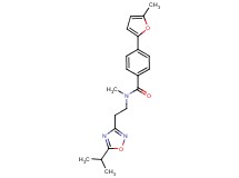 N-[2-(5-isopropyl-1,2,4-oxadiazol-3-yl)ethyl]-N-methyl-4-(5-methyl-2-furyl)benzamide