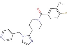4-({2-[1-(4-fluoro-3-methylbenzoyl)piperidin-4-yl]-1H-imidazol-1-yl}methyl)pyridine